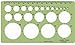 Produktbild Linex 100413075 Kreisschablone 1118S mit Tuschenoppen für Kreise mit einem Durchmesser 1-35 mm, transparent 160 x 90 mm