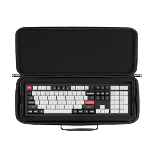 Keychron Carrying Case for Q6/V6/K10 Pro/K10 HE – Black EVA Hard Shell Canvas Bag with Comfortable...