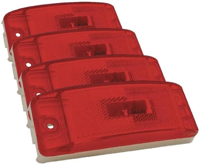 Grote 47072 Clearance/Marker Lamp, LED, Red (Pack of 4)