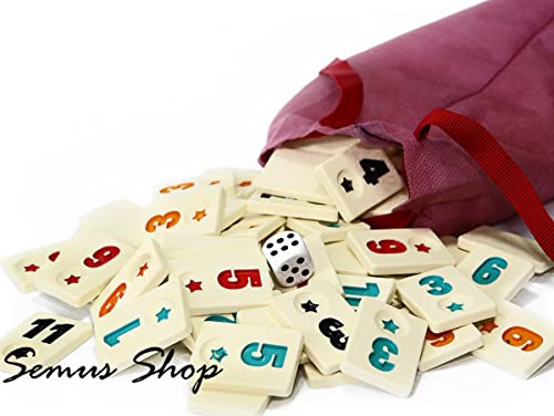 Original Star Rummy/Okey Spielsteine Set Okey TASI aus Melamin extra Mattiert