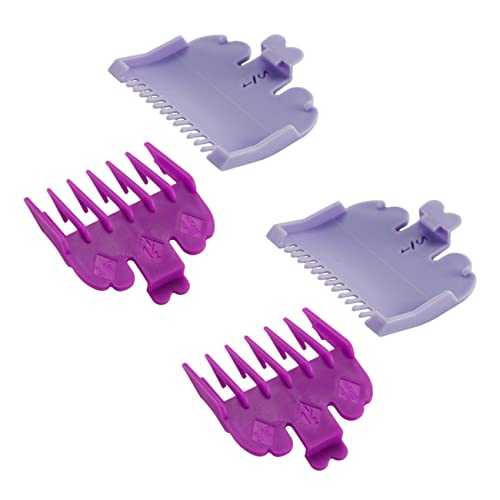 Carlgelrag 4 Unids/Set Guía de Cortadora de Cabello Peine Recortador de Barba Peine Recortador de Cabeza Máquina de Afeitar Peine Reemplazo Clipper Cuchilla Cortadora