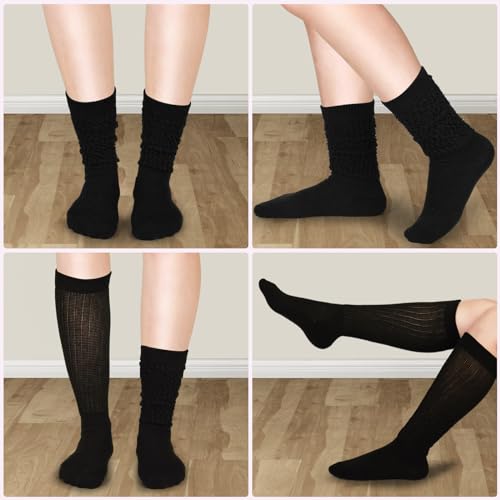 TRIITECH 3 Pairs Scrunchy Socks for Women,Black Slouch Socks Women by TRIITECH - Used condition - Image 5