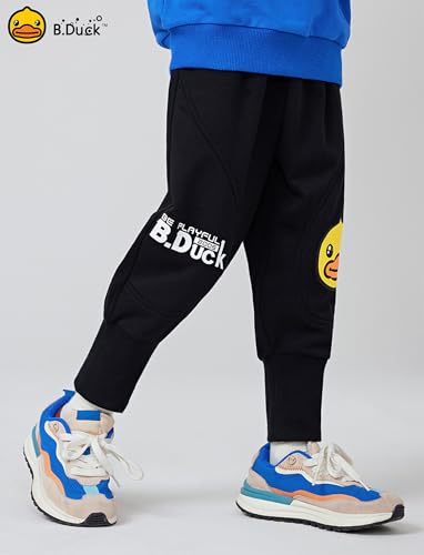 B.Duck Unisex Kids Sweatpants with Pockets Cartoon Duck Elastic Waist Joggers Pants for Toddler Boys Girls (3-12 Years)3