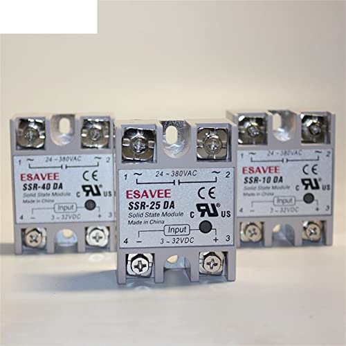 Relais à semi-conducteurs SSR monophasé contrôle CC CA 10DA 25DA 40DA