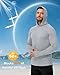 Boladeci Mens Rash Guard Long Sleeve Sun Protection Shirts Fishing Hoodies Swim Shirt UPF 50+ UV Protection Dry Fit Summer SPF Fishing Gear Gray XL