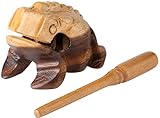 Wood Frog Guiro Instrument for Classroom Music — NOT MADE IN CHINA — Includes Scraper