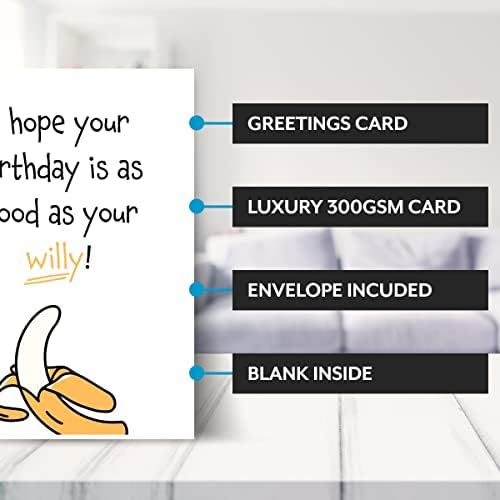 Cheeky Husband Birthday Card from Wife - Good as Willy! Rude Birthday Cards for Men | Funny Boyfriend Birthday Card - Gay Husband Bday Cards for Men | Humorous Greetings Card 25th 30th 35th 40th 45th