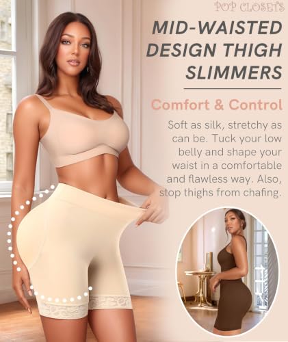 Image of POP CLOSETS Padded Underwear for Women with Thicker Butt Pads Lace Shorts