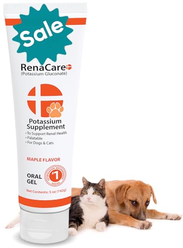 RenaCare K is for Renal K (Potassium Gluconate) Potassium Supplement Gel for Dogs and Cats (5 oz) with Maple Flavor (Made in U.S.A)