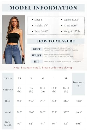 Image of 4-Pack Women's Strapless Tube Tops, Slim Fit Bandeau Crop Shirts | Soft Knit Backless Basic Shirt, Sleeveless Bodycon Fashion, Y2K Going Out Look, Summer Layering, Beach, Party & Daily Fit