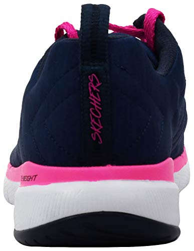 Skechers Skechers Women's Flex Appeal 3.0-Insiders Navy/Hot Pink Sneaker 6 W US