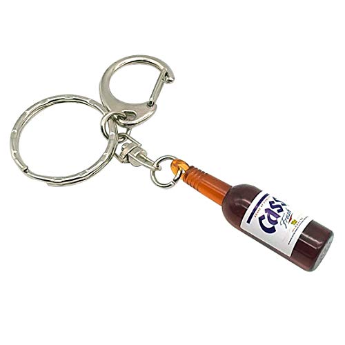 SUPIA Korean Beer Bottle Miniature Key Chain Key Ring (Brown Beer)