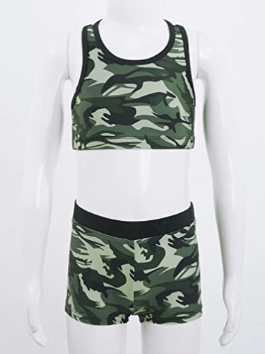 Jhaoyu Kids Girls 3 Piece Tankini Swimsuit Hawaiian Prints Race Back Tank Top with Bottom Shorts Bathing Suit Swimwear3