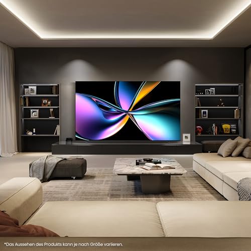 Hisense 100U7Q Pro Fernseher 100 Zoll, 4K Mini LED, Smart TV, Hi-View AI Engine Pro, 165Hz Game Mode Ultra, FreeSync Premium Pro, 2.1.2 ch. Surroundsound, Dolby Vision IQ Atmos, Sprachsteuerung [2025]