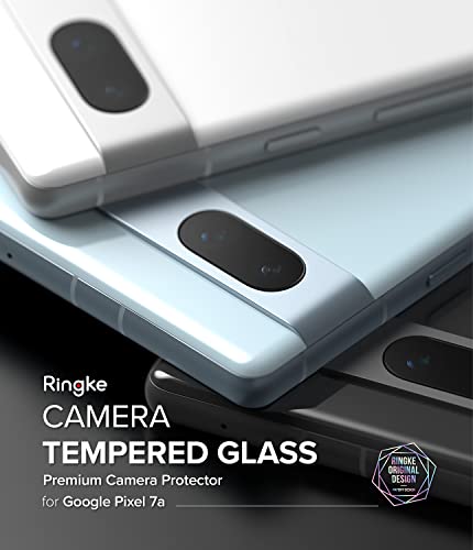 Ringke Camera Glass Protector Compatible with Google Pixel 7a, Hard Tempered Glass Camera Lens Screen Protector for Google 7A - 3 Pack - Image 3