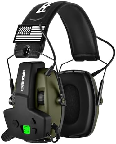 PROHEAR Tactical Electronic Shooting Earmuffs with 4X Sound Ampli...