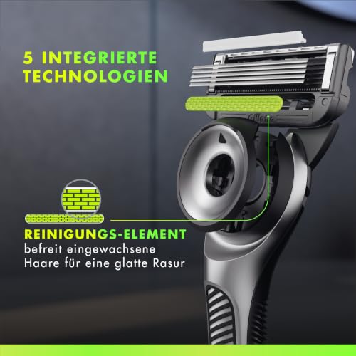 Gillette Labs Rasierer Herren, Nassrasierer, Metall, Grau – Ansicht 3