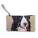 Produktbild N/C Berner Sennenhund Haustier Gute niedliche Leinwand Münzgeldbörse Tasche mit Reißverschluss Handschlaufe Make-up Federmäppchen für Frauen Mädchen personalisierbar