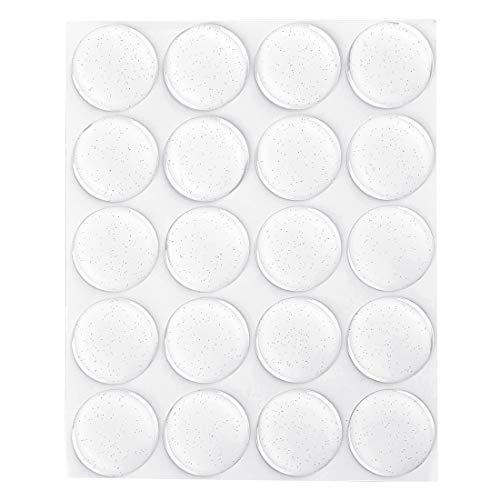 IGOGO 1 Inch Epoxy Stickers Craft Bottle Caps Stickers for Hair Bows Pendants Scrapbooks 100 PCS 200PCS (Glitter1, Quantity:100)