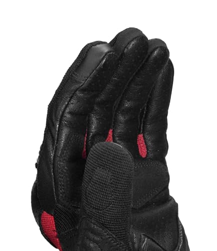 Image of Rynox Air GT 2 Gloves | Short-Cuff Motorcycle Riding Gloves with Impact Protection | Black Red, XL