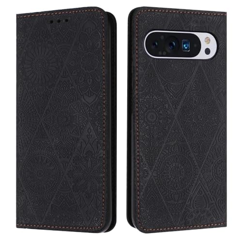 Étui Google Pixel 10 5G housse portefeuille en cuir noir à rabat