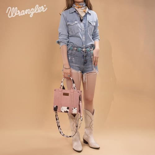 Image of Montana West x Wrangler Tote Bag for Women Western Cow Print Purse Designer Top Handle Handbags