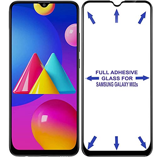 Image of Screen Protector for Samsung Galaxy F02s | A02s | M02s (Black) Tempered Glass Edge-to-Edge 6D Screen Guard With Installation Kit