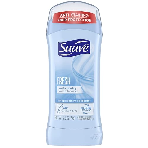Suave Deodorant 2.6 Ounce 24Hr Fresh Invisible Solid (76ml) (2 Pack)