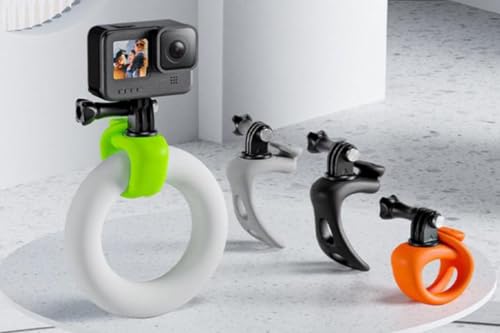 Soporte de silicona flexible y resistente para manillar de bicicleta gris multifuncional 2