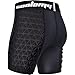 COOLOMG Women's Softball Sliding Shorts with Elite Padded Compression Slider Short for Baseball Football Lacrosse Cricket Black Large