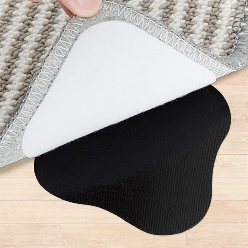 JIOL Gripper for rug, 8 Pairs Non Slip Rug Tape Grip Carpet Corner