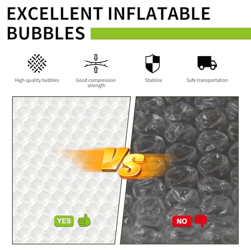 3 Roll 16 Inch x 32 ft Lightweight Bubble Cushioning Wrap Roll, Nylon Bubble Cushioning Rolls, Fragile Packing Supplies for Shipping, Mailing and Moving Packing Supplies(16"X394'') by High-PQ - Image 4