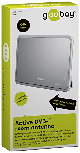 Goobay Antenna Attiva Per Interni Dvb-T Incluso Filtro Lte-4G Grigio - 5