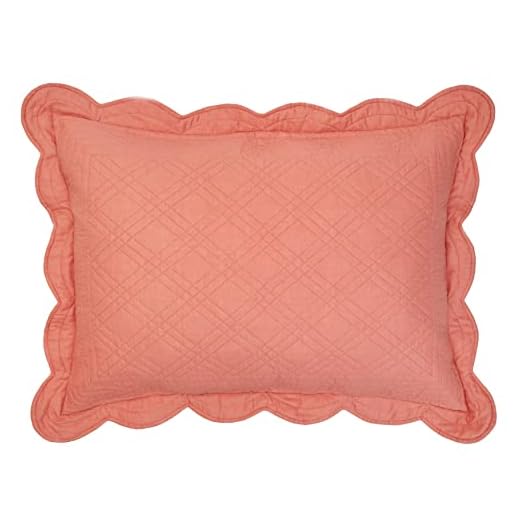 BrylaneHome Florence Sham Pillow - Standard, Coral Red