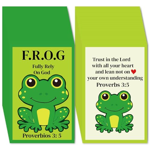 Fankya 240pcs Christian Frog Cards Gospel Tracts Religious Roman Road
