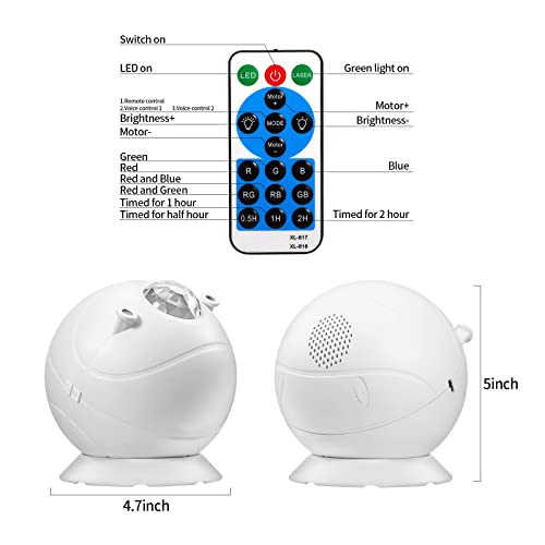 Zbyovo Galaxy Projector,Star Projector,Nebula Night Light Projector With Remote Control, Bluetooth Music Speaker For Bedroom/Party/Home Decor, Auto-Off Timer, Christmas Gift For Kids & Adults #TOP6