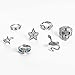 anneau Jeu de joints, Serpentin Skull Owl Anneau Bague Animal Set 7 pièces Ensemble de 7 pièces, Taille des articulations d'articulations Taille Empilable Doigt Bagues Accessoires à la main for femmes
