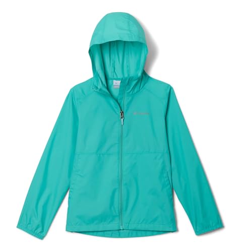 Image of Columbia Youth Girls Switchback II Rain Jacket, Dolphin, Medium
