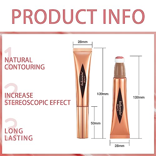 Blush Beauty Wand, Soft Liquid Blush Stick With Cushion Applicator, Silky Beauty Liquid Blush For Cheeks Eyes Lips, Cream Blush Makeup Natural Matte Finish, Lightweight Breathable Blendable (01# Blush Stick) #TOP6