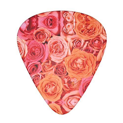 Ensemble de 12 médiators de guitare orange rose rose pour guitare acoustique, guitare électrique, contrebasse, ukulélé - Les Beatles, Paul McCartney, John Lennon, RIngo Starr, George Harrison Ensemble de 12 médiators de guitare orange rose rose pour guitare acoustique, guitare électrique, contrebasse, ukulélé