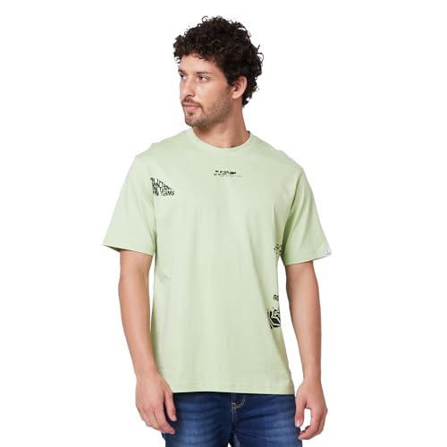 Image of Spykar Men's Comfort Fit N /A Half Sleeve Solid Casual T-Shirt