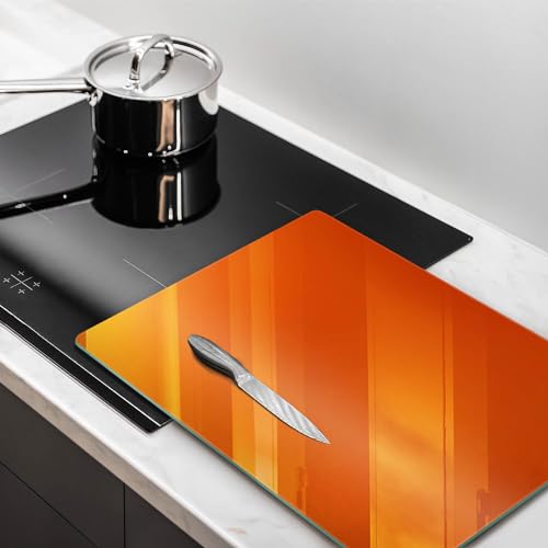 Planche à découper induction 40x52 cm Wallfluent orange pour protection plaque