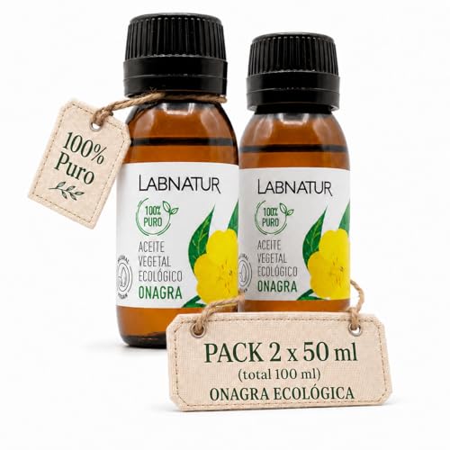 Aceite de Onagra Ecológico 100% Puro - Pack 2 x 50 ml - LABNATUR