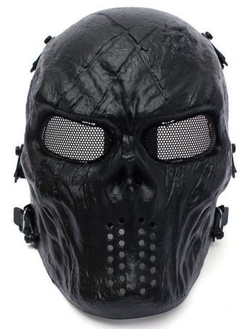 CHEERSON Skull Skeleton Airsoft Mask Full Face with Eye Mesh Hunting Protection (Black Skull) CHEERSON Skull Skeleton Airsoft Mask Full Face with Eye Mesh Hunting Protection (Black Skull)