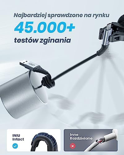 Kabel USB C 3 Pack, INIU [0.5+2+2m] Kabel USB A do USB C Kabel 3.1A Szybkie Ladowanie, Kabel Stopu Cynku Typu C dla Samsung Galaxy S22 S21 S20 iPad Pro Switch PS5 Huawei Google Xiaomi etc