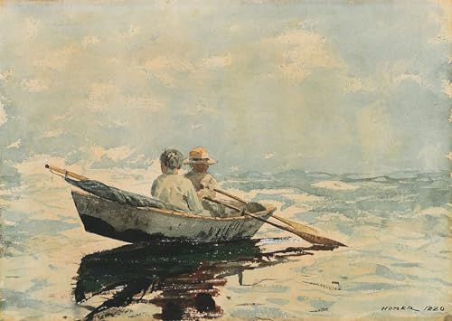 Tableau Winslow Homer Barque sur toile nordique pour décoration de chambre 60x90cm