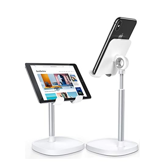 
                            LISEN Cell Phone Stand for Desk Accessories, Phone Dock Height Angle Adjustable Stable iPad Holder Stand, Sturdy iPhone Holder for 4-10in iPhone 13 Pro,iPad, Kindel, Samsung, and More
                        