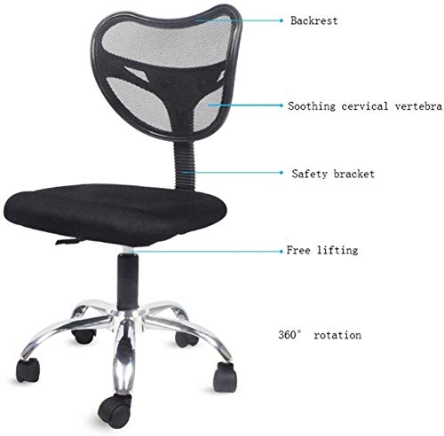 Chaise gaming bureau tabouret ergonomique pivotant 360 noir