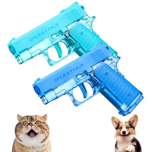 Geelin 2 Pack Squirt Spray for Cats Dogs Training Squirt for Cats Deterrent Water Spray Pistols for Dogs Pets Training(Simple Style Blue Green)
