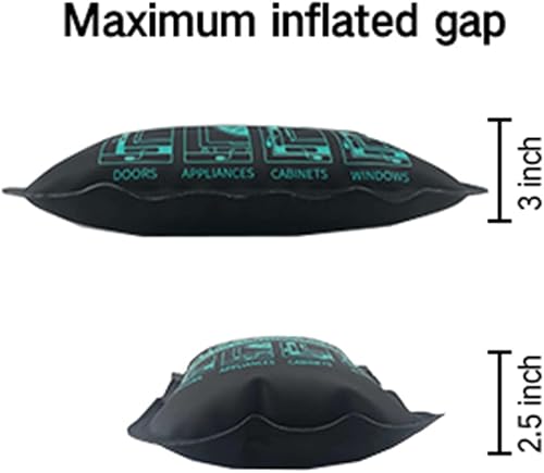 Miniatura 5 de Bolsa de cuña de aire, bomba de bolsa de cuña de aire de grado comercial, kit de nivelación profesional y herramienta de alineación para gabinetes,